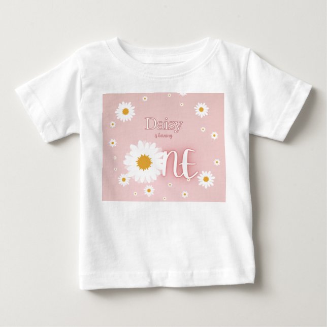 Camiseta Aniversário de 1 ano da Daisy (Frente)