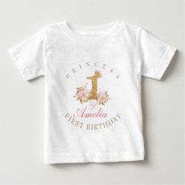 Camiseta Aniversário de 1 ano da Princesa