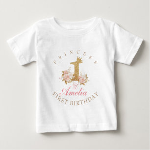 Camiseta Aniversário de 1 ano da Princesa