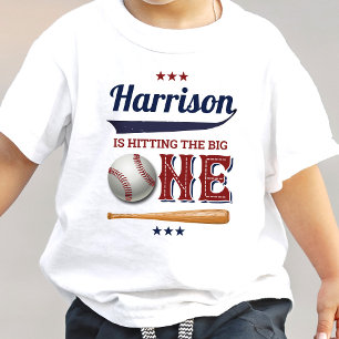 Camiseta Aniversário de 1 ano do Beisebol Masculino