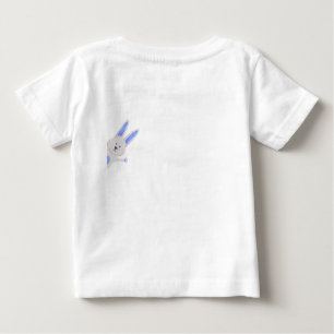 Camiseta Aniversário de 1 ano do Coelho Azul Moderno Capric