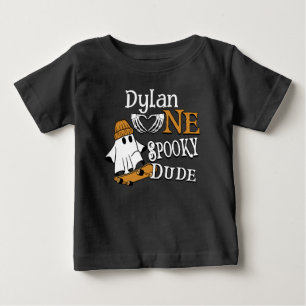 Camiseta Aniversário de 1 ano do Halloween Black One Spooky