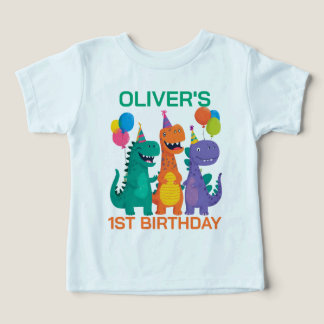 Camiseta Aniversário de 1 ano do Pequeno Dino
