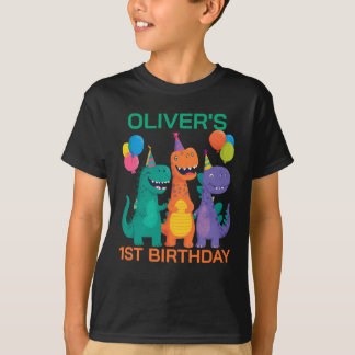 Camiseta Aniversário de 1 ano do Pequeno Dino