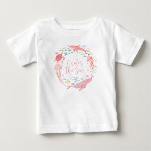 Camiseta Aniversário de 1 ano Pink Oneder The Sea