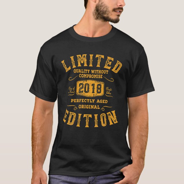 Camiseta Aniversário de 2018 Edição Limitada, Presente Usad (Frente)