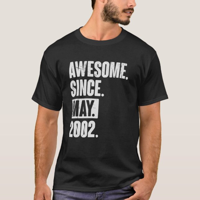 Camiseta Aniversário de 20 anos de 20 desde maio de 2002 (Frente)
