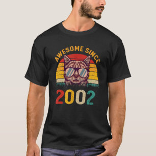 Camiseta Aniversário de 20 anos Gato Vintage 20 Anos Incrí