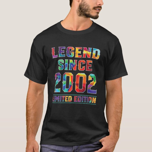 Camiseta Aniversário De 20 Anos Oferece Legenda Desde 2002 (Frente)
