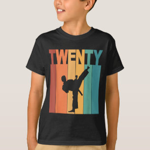 Camiseta Aniversário de 20 anos Tema Karate Taekwondo 20 An