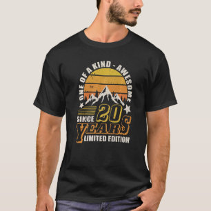 Camiseta Aniversário de 20 de 20 anos