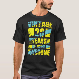 Camiseta Aniversário de 20 de 20 anos 5