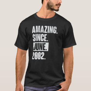 Camiseta Aniversário de 20 de 20 anos surpreendente desde j