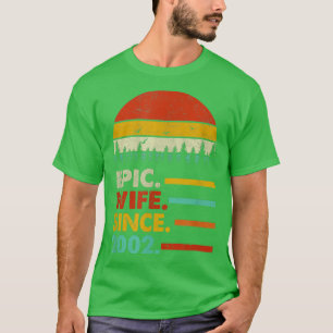 Camiseta Aniversário de 20 para a Esposa Epic Desde 2
