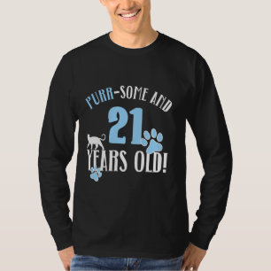Camiseta aniversário de 21 anos 21 Anos De Idade Gato Mãe G