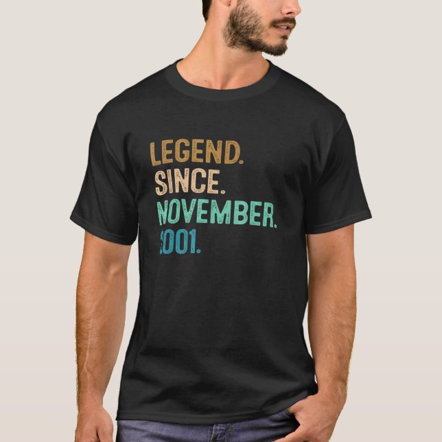 Camiseta aniversário de 21 anos 21 Anos De Legenda Desde 2  (Frente)