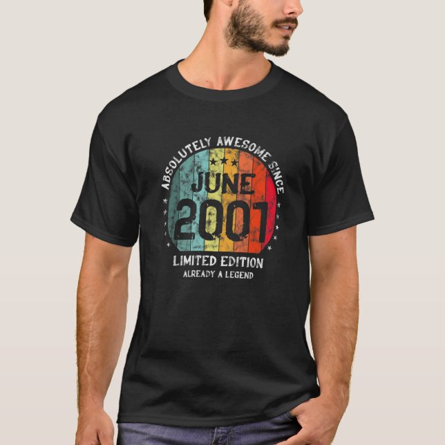 Camiseta aniversário de 21 anos Absolutamente Incrível Desd (Frente)