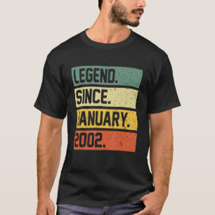 Camiseta aniversário de 21 anos de 21 anos de legenda desde