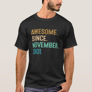 Camiseta aniversário de 21 anos de 21 anos é incrível desde