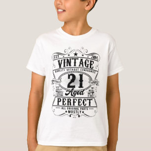 Camiseta aniversário de 21 anos de 21 Anos Vintage Est 2004