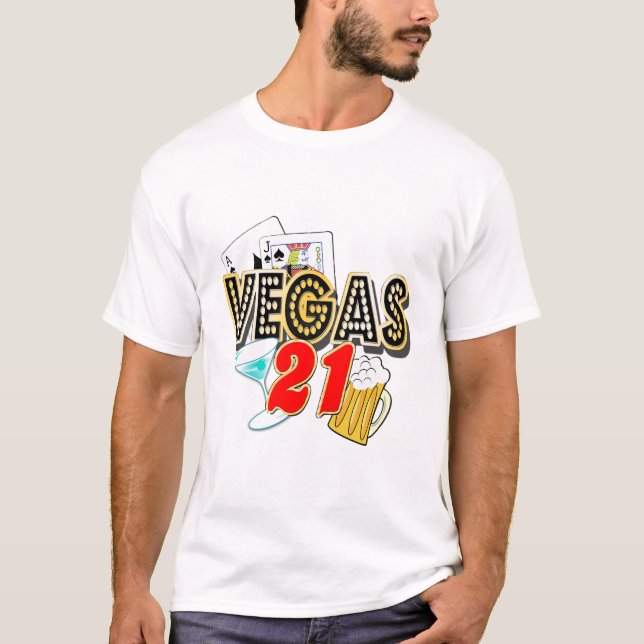 Camiseta Aniversário de 21 anos de Vegas (Frente)