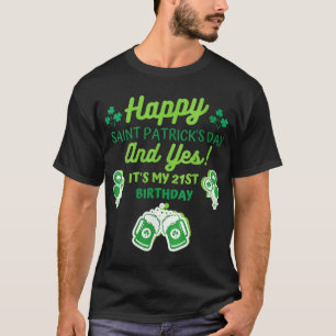 Camiseta aniversário de 21 anos Happy Saint Patricicks