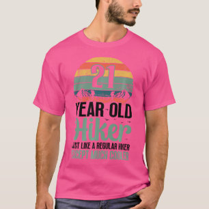 Camiseta aniversário de 21 anos Hiker Mountain, 21 anos de