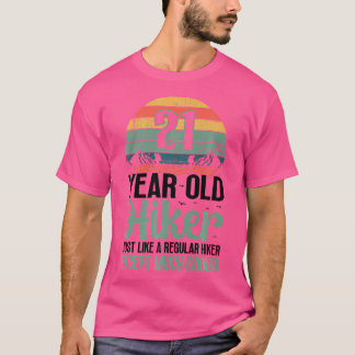 Camiseta aniversário de 21 anos Hiker Mountain, 21 anos de