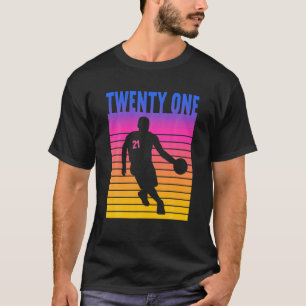 Camiseta Aniversário De 21 Anos I Vintage Sunset I Retro Ba