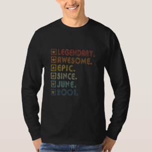 Camiseta aniversário de 21 anos Legendário Epic Incrível De