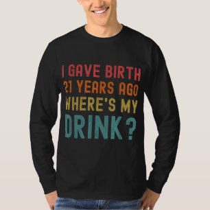 Camiseta aniversário de 21 anos Mãe Pai Filho De 21 Anos