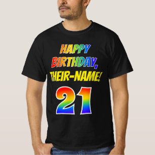 Camiseta aniversário de 21 anos — Negrito, Divertido, Ar