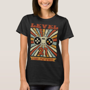 Camiseta aniversário de 21 anos Nível 21 - Toque em Cassete