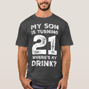 Camiseta aniversário de 21 anos para o Pai Mãe, 21 anos, 