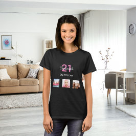 Camiseta aniversário de 21 anos personalizada fofofofofofof