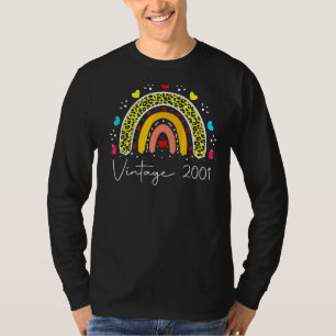 Camiseta aniversário de 21 anos Vintage 2001 Arco-Íris Aniv