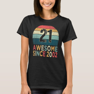 Camiseta aniversário de 21 anos Vintage Retro 21 Anos Awesm