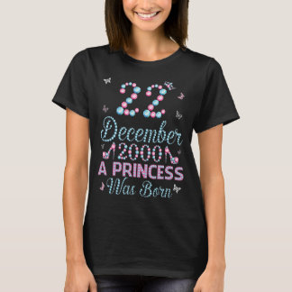 Camiseta Aniversário De 22 Anos Nascer Em Dezembro De 2000