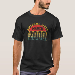 Camiseta Aniversário De 23 Anos Desde Março De 2000 Gif