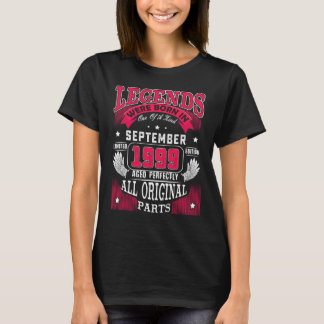 Camiseta Aniversário de 23 anos Lendas nascidas em setembr