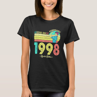 Camiseta Aniversário de 24 anos fevereiro de 1998 Lenda des