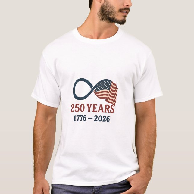 Camiseta Aniversário de 250 Anos 1776-2026 Patriótico dos E (Frente)