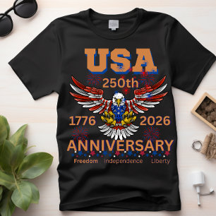 Camiseta Aniversário de 250 anos da águia careca da América