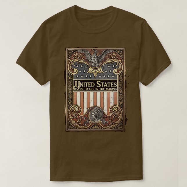 CAMISETA ANIVERSÁRIO DE 250 ANOS DA AMÉRICA (Frente do Design)