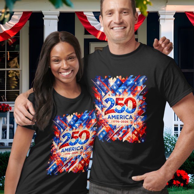 Camiseta Aniversário de 250 anos da América 1776–2026 EUA P (Criador carregado)