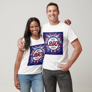 Camiseta Aniversário de 250 anos da América 1776-2026 Fogo