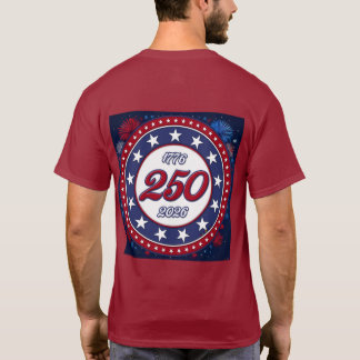 Camiseta Aniversário de 250 anos da América 1776-2026 Fogos