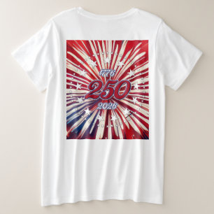 Camiseta Aniversário de 250 anos da América 1776-2026 Fogos