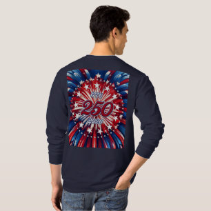 Camiseta Aniversário de 250 anos da América 1776-2026 Fogos