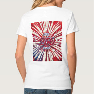Camiseta Aniversário de 250 anos da América 1776-2026 Fogos